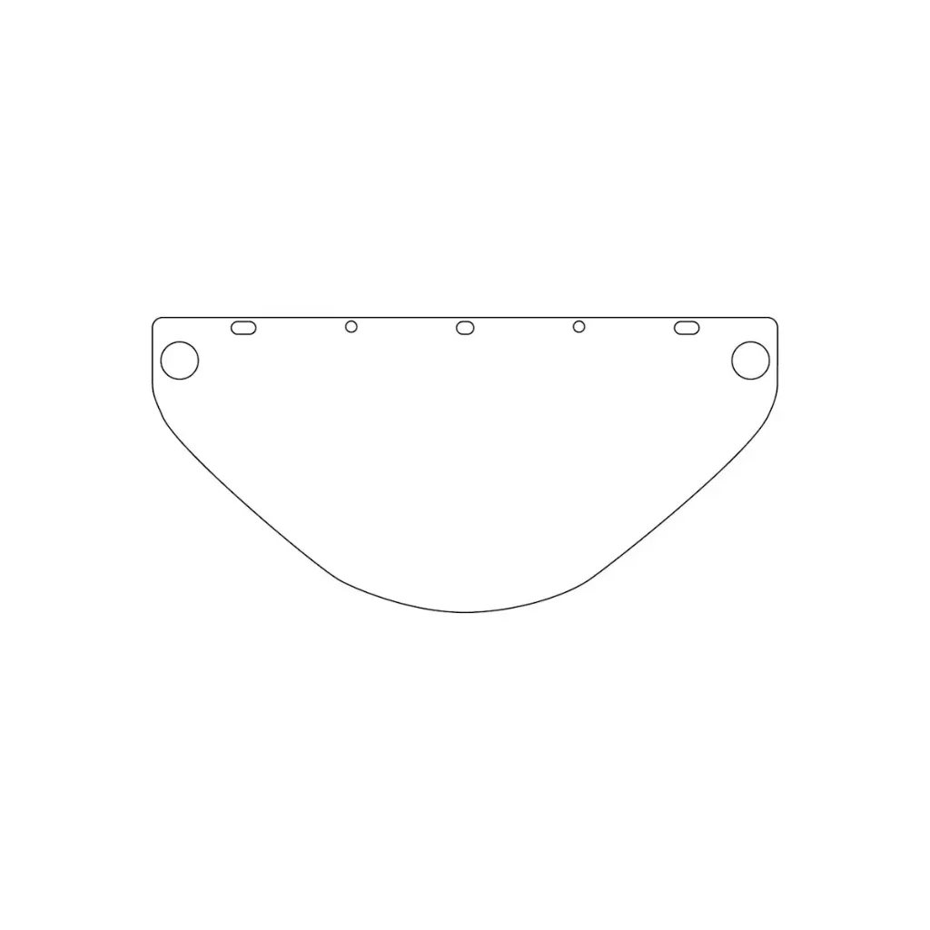 Visière de sécurité polycarbonate à ajustement universel épaisseur .06"
