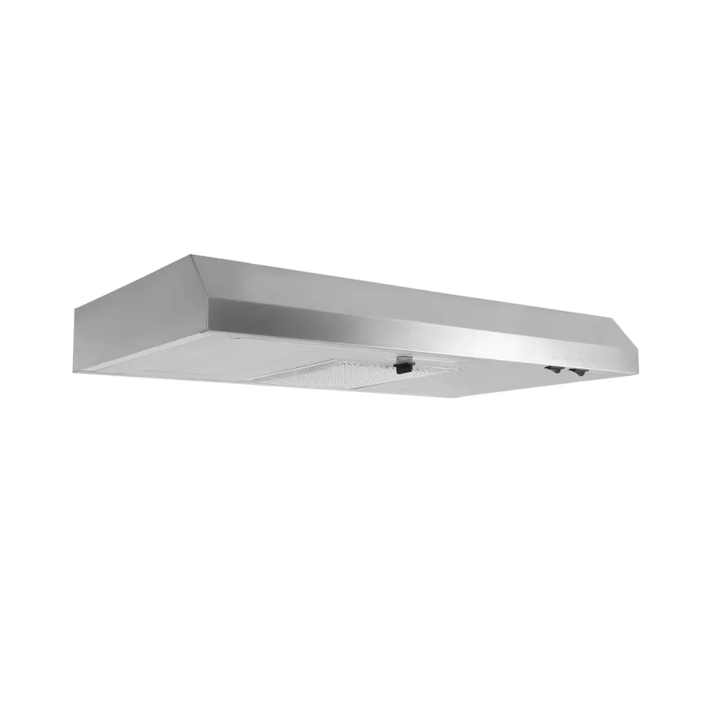 30" Under-Cabinet Range Hood 380 CFM, 3 Speeds, Convertible, Push Buttons, LED Lighting, Stainless Steel