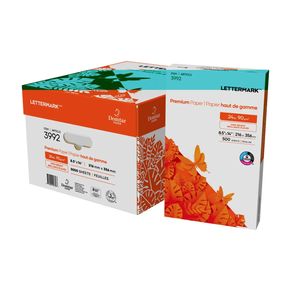 Lettermark® Premium Papier de bureau 24 lb. brillance ISO 98 format légal 8-1/2" x 14" paquet de 500