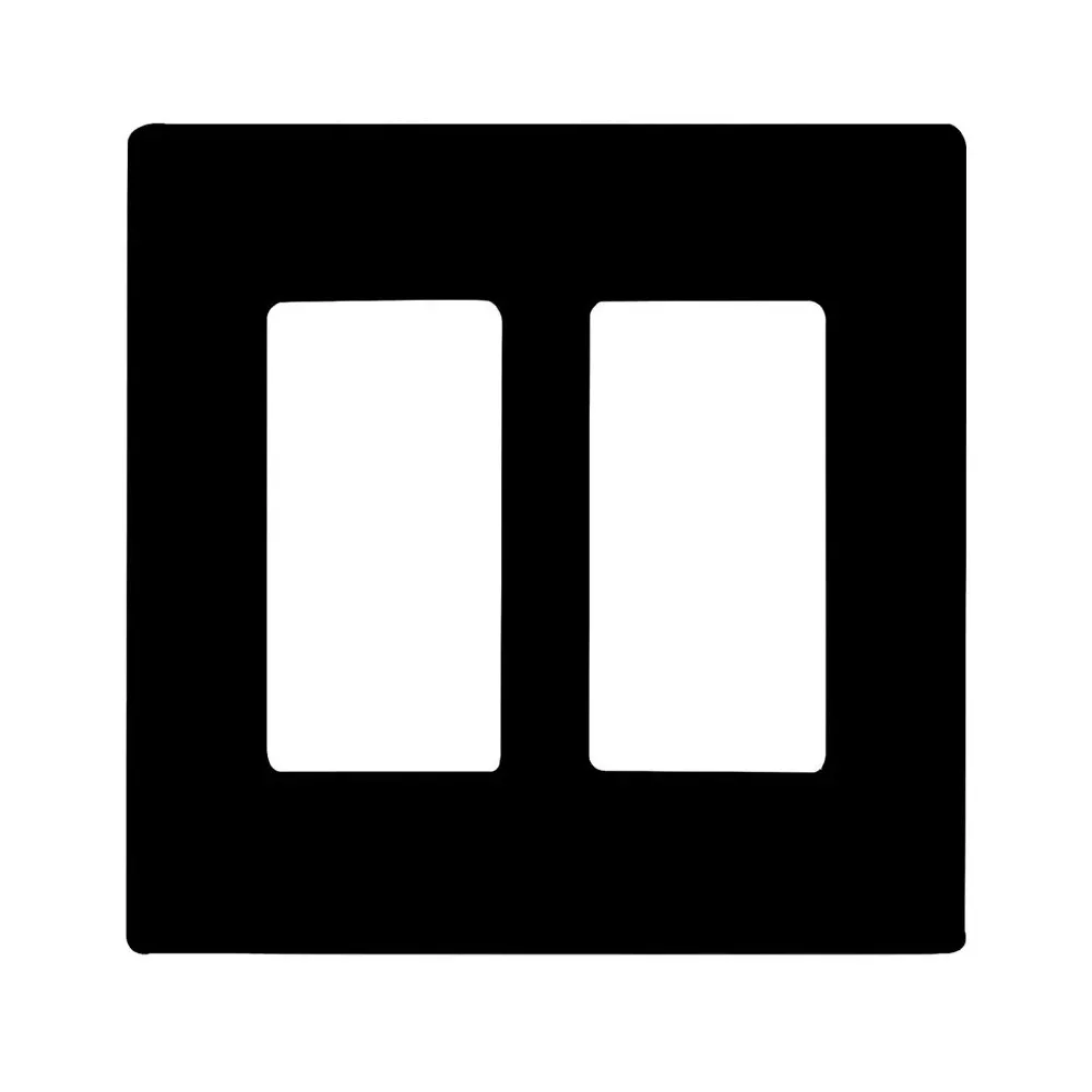 [VO-YGC-004-NS-BK] Plaque décorative sans vis 2-groupé noire