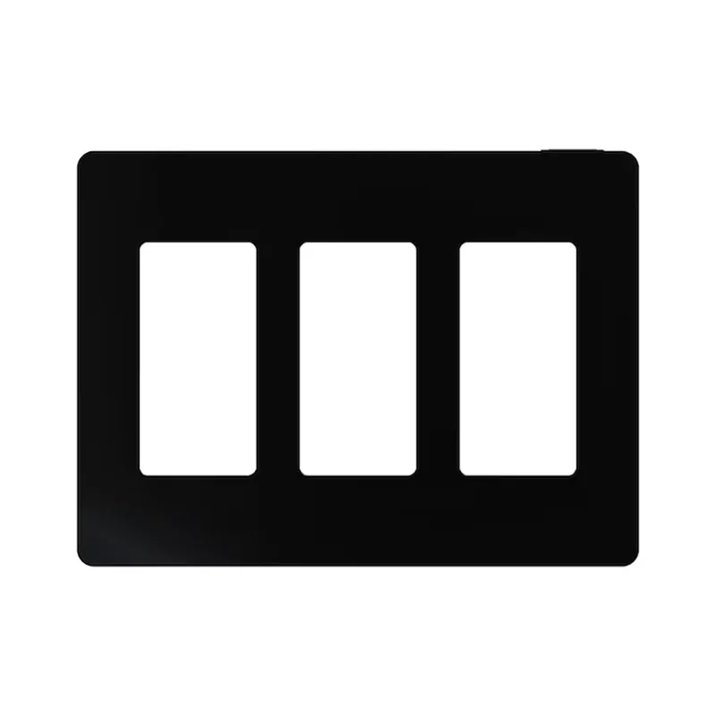[VO-YGC-005-NS-BK] Plaque décorative sans vis 3-groupé noire