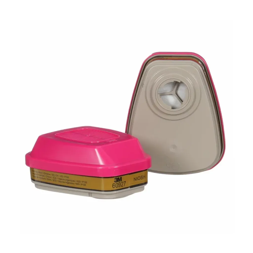[3M-60927] Cartouche avec filtre P100 pour vapeurs de mercure, gaz acides et vapeurs organiques 2/Pqt