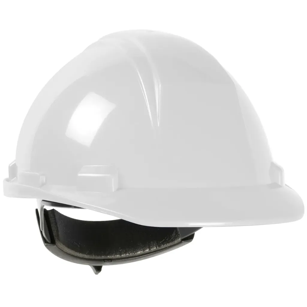 PIP® Mont-Blanc™ Casque de sécurité CSA Z94.1 Type II Classe E suspension 4 points à rochet Sure-Lock Impression logo devant et Jenaco arrière