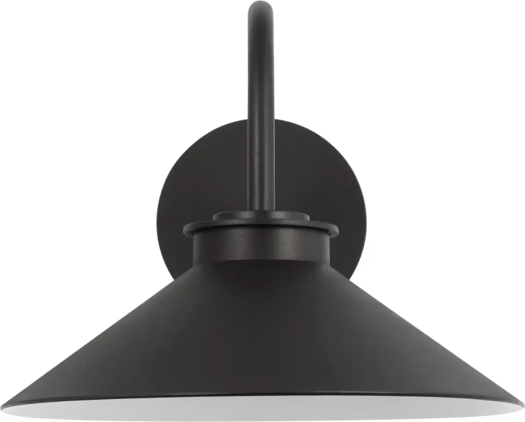 [VCO-SLO1011TXB-L1] Luminaire mural extérieur de style grange moderne taille moyen noir