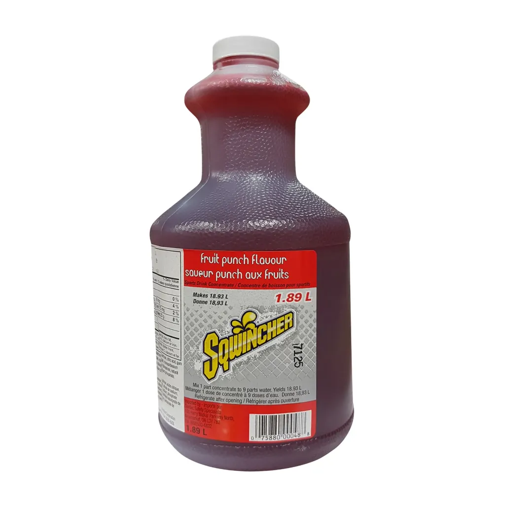 [SQW-11022] Sqwincher® Concentré de boisson réhydratante, punch aux fruits, 1.89L