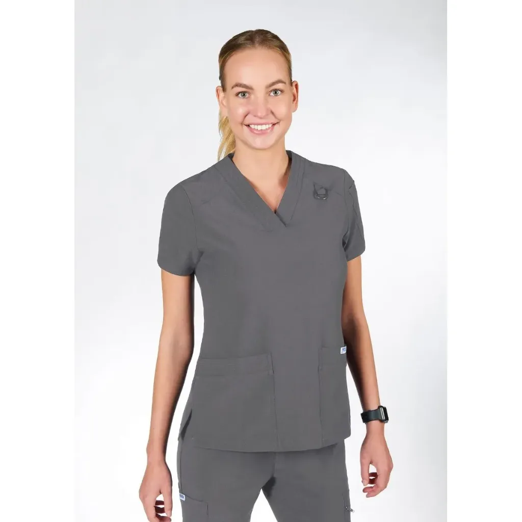 [MOBB-T8010-CHA-XXS] The DeeDee Blouse médicale Stretch Flex coupe ajustée 3 poches (TT-Petit)