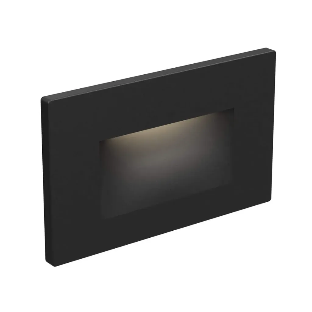 Encastré DEL pour escalier rectangulaire 4-3/4" x 2-7/8" 3W 90 lm 5 CCT sélectionnables 120V graduable finition noire