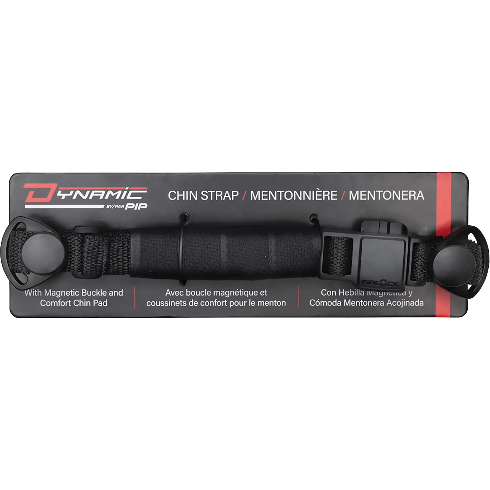 [PIP-HP542MC] Dyna-Clic Mentonnière à 4 points avec attache magnétique et coussinet pour casque de sécurité