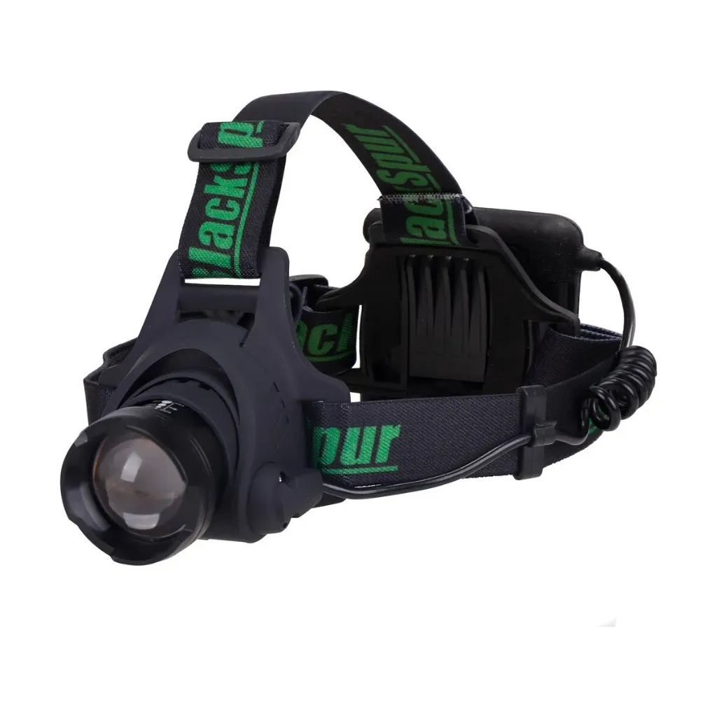 BlackSpur Lampe frontale DEL tactique 800 lumens 4 x Piles AA (incluses)