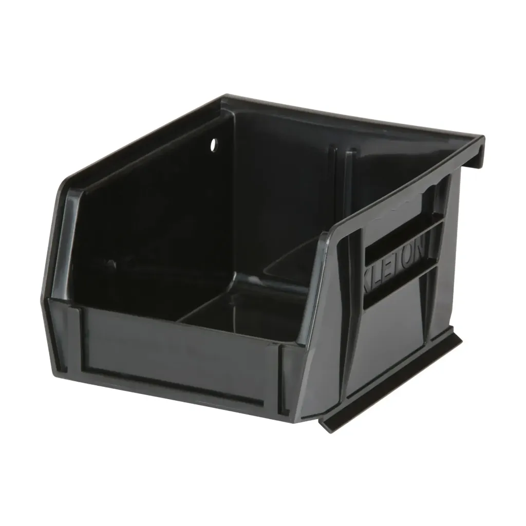 Bac empilable et à suspendre 4-1/8" la x 3" h x 5-3/8" p noir