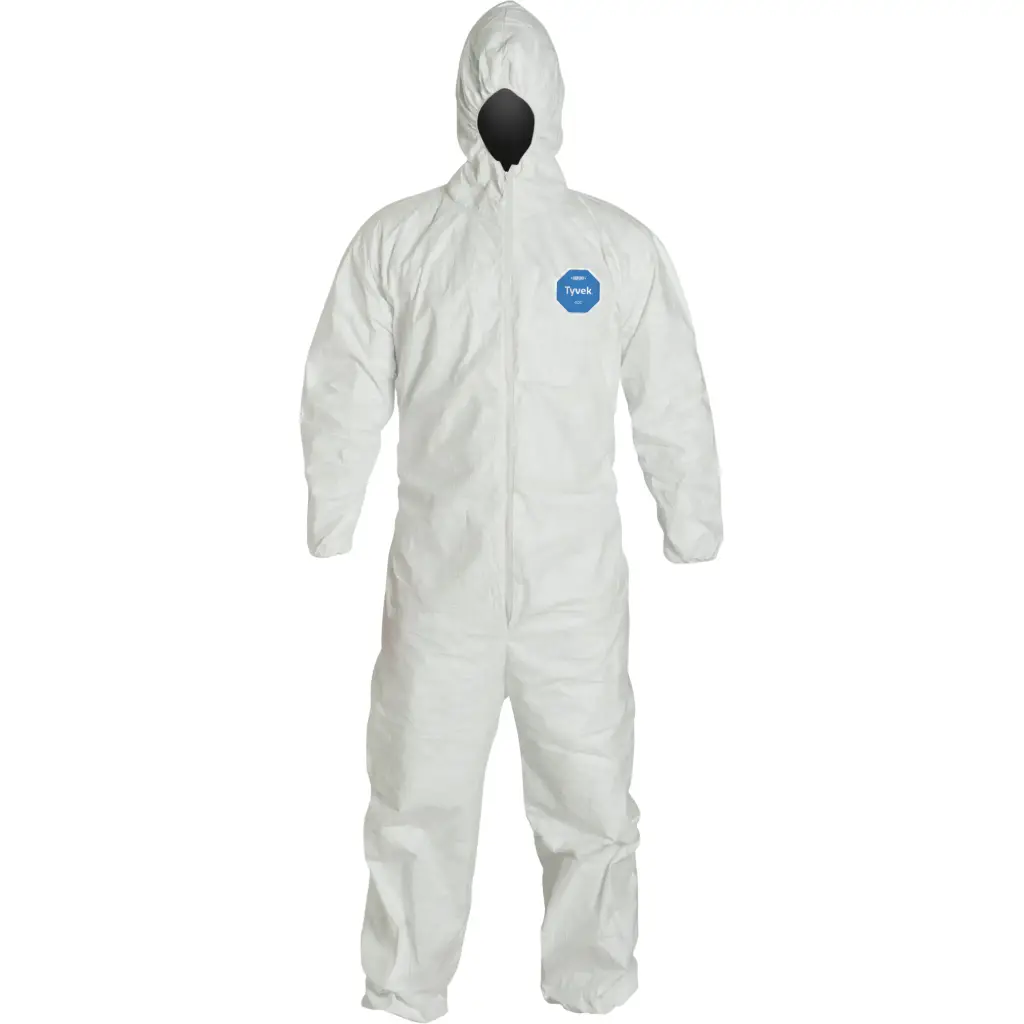 [DPP-TY127S-5X] Tyvek 400 Combinaison de protection à capuchon, élastiques aux poignets et chevilles 5X-Large