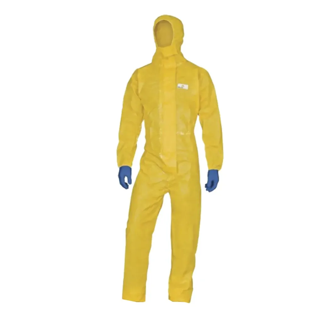 [DEL-DT300TM] DELTACHEM DT300 Combinaison de protection contre les produits chimiques jetable avec cagoule & coutures étanches Type 3b (Medium)