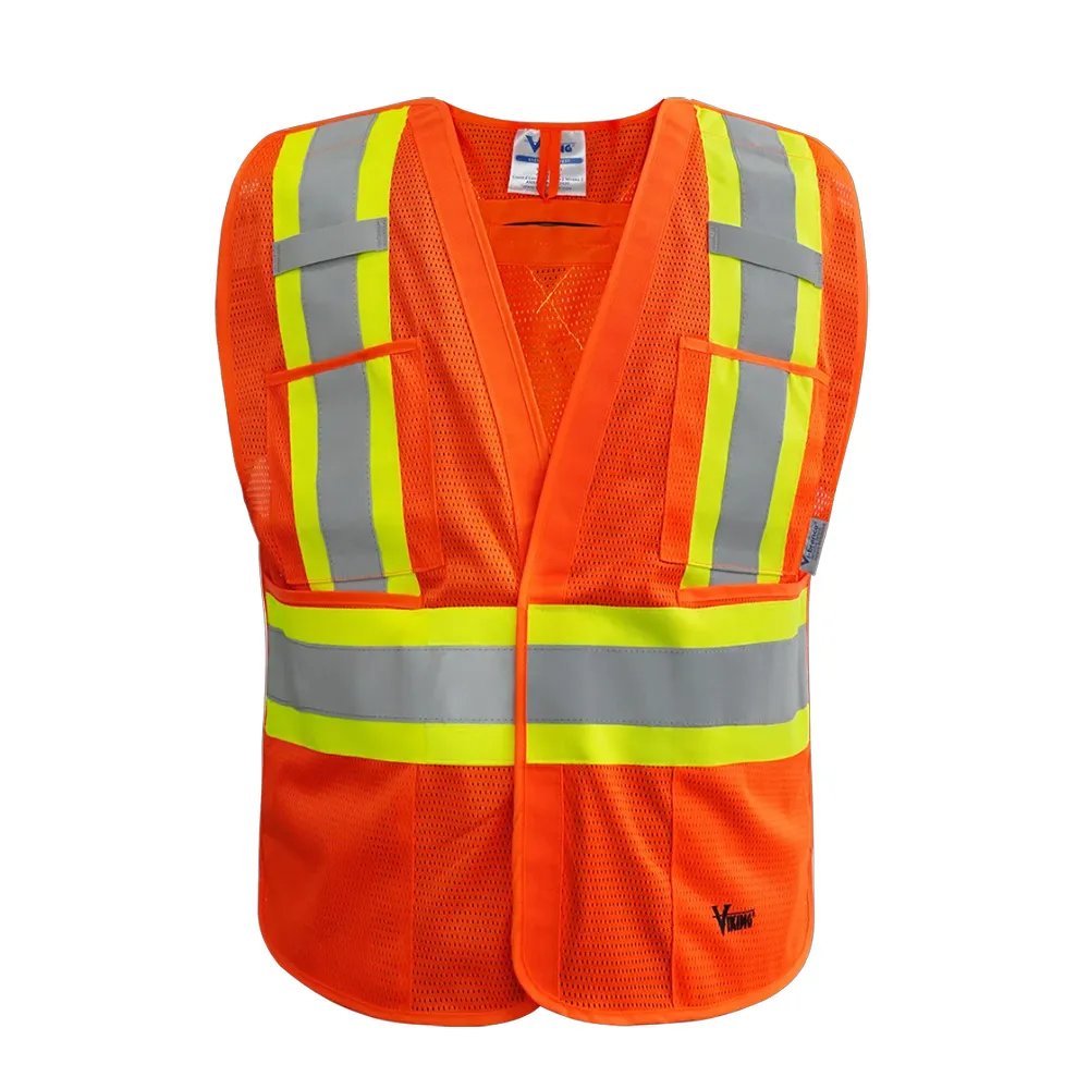 6125O Veste de sécurité CSA orange détachable en 5 points
