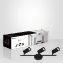 Flemings Plafonnier sur rail à 3 têtes orientables noir