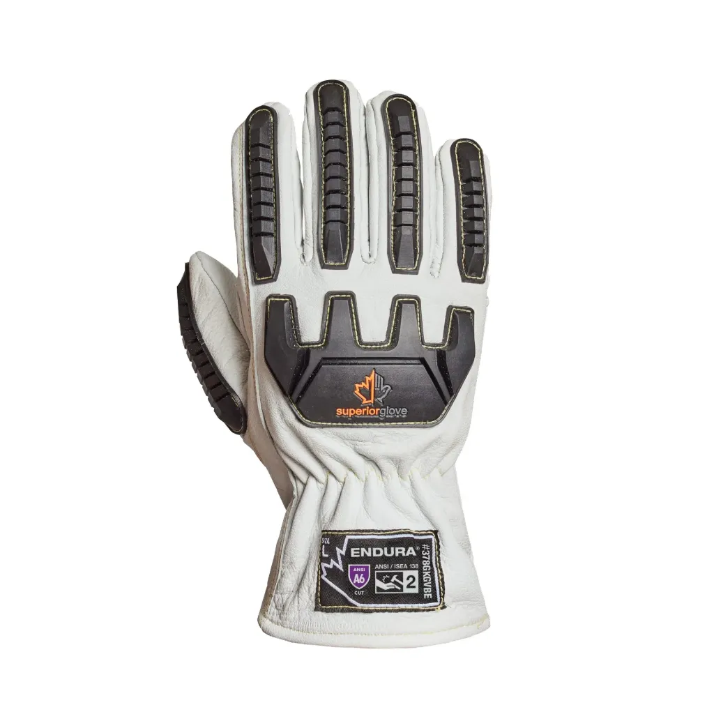 [SUP-378GKGVBE-XS] Endura Pro™ Gants en cuir de chèvre avec protection contre les impacts et les coupures ANSI A6 (06 / X-Small)