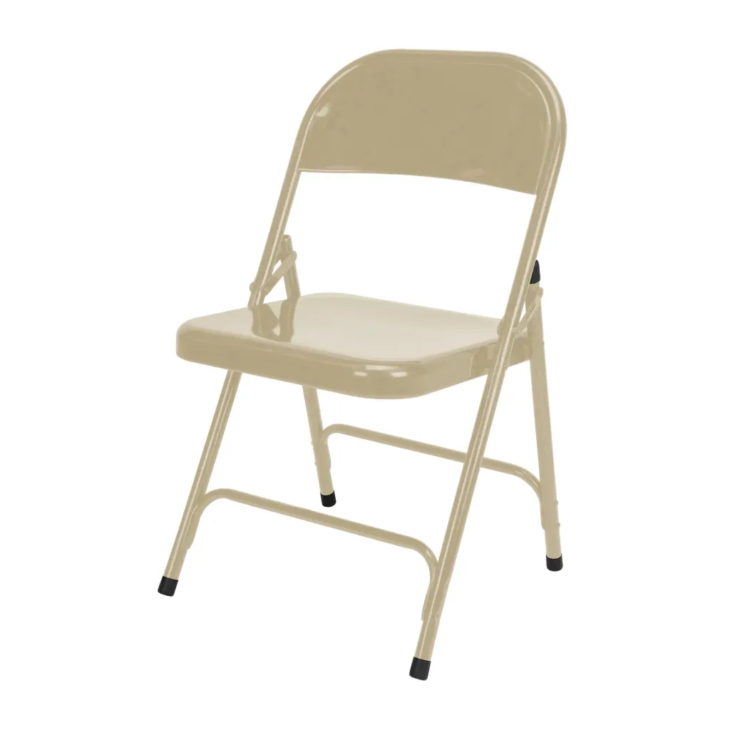 [KLE-OP961] Chaise pliante en acier beige