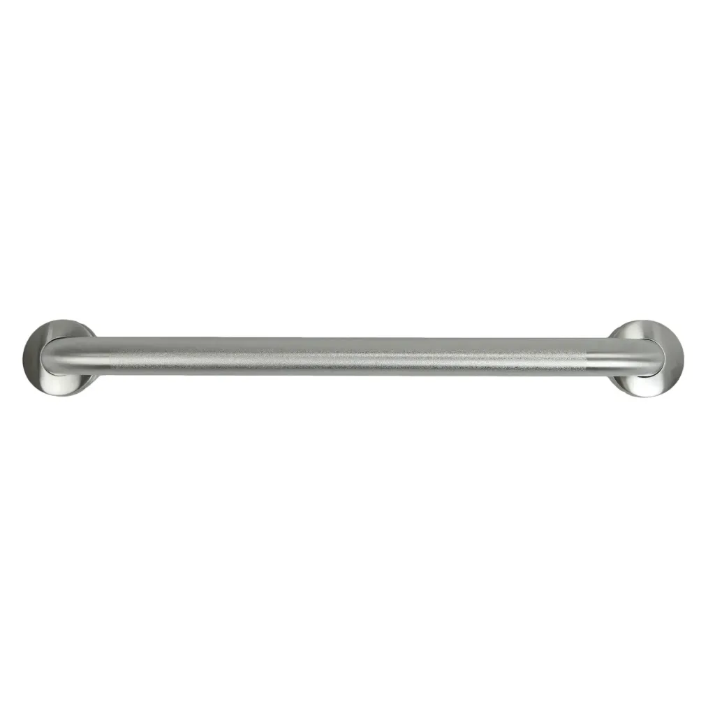 Barre d'appui en acier inoxydable 1-1/4" x 24" fini brossé et grenaillé
