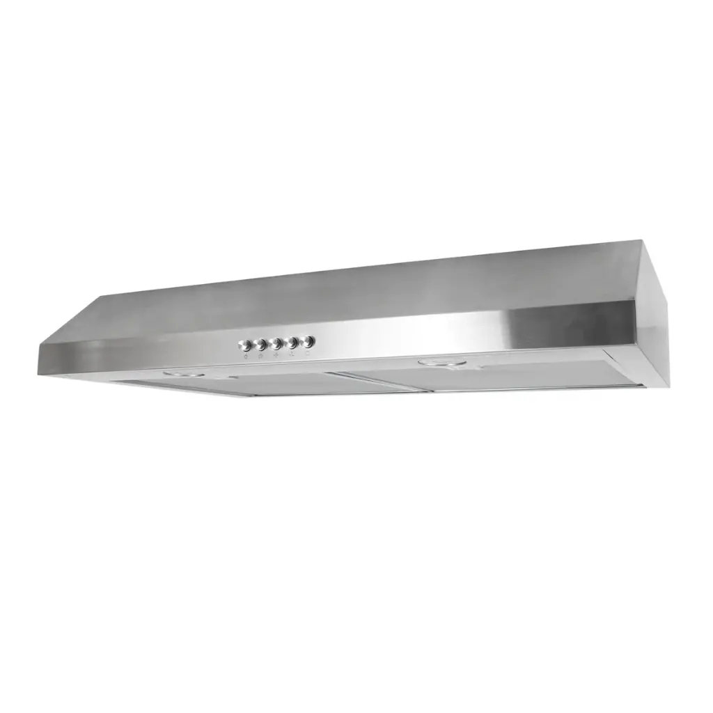 [ARI-QR252S] Hotte de cuisine 30" sous armoire 380 PCM, 3 vitesses, convertible, boutons poussoirs, éclairage DEL, acier inoxydable
