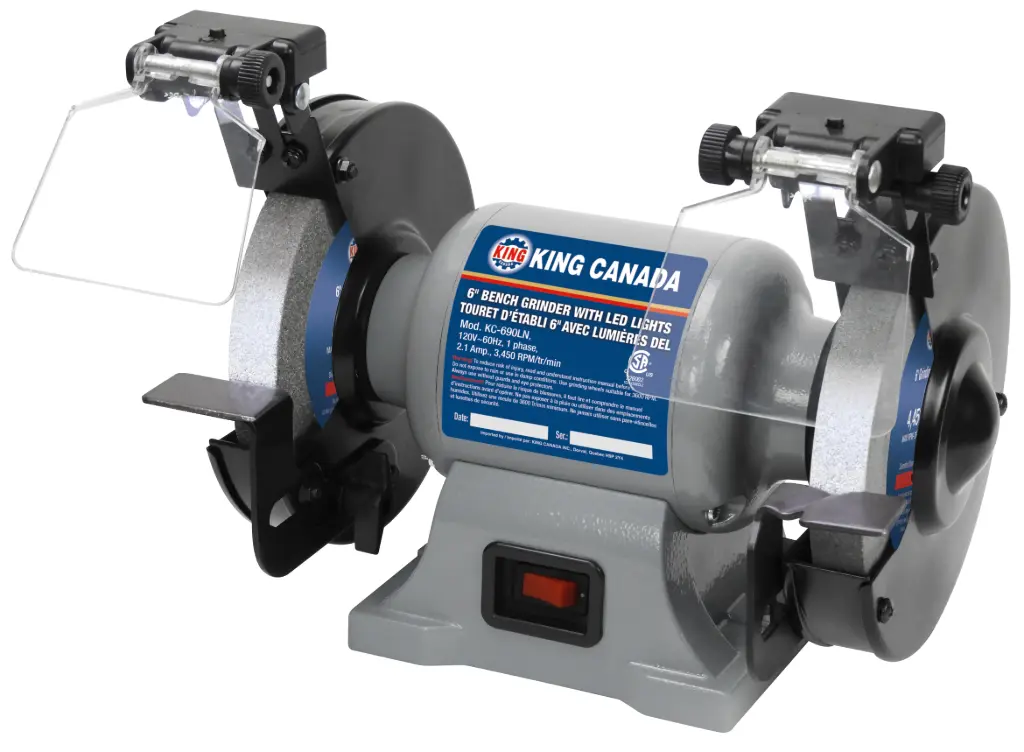 [OKC-KC-690LN] King Canada 6 Inch Bench Grinder with Light