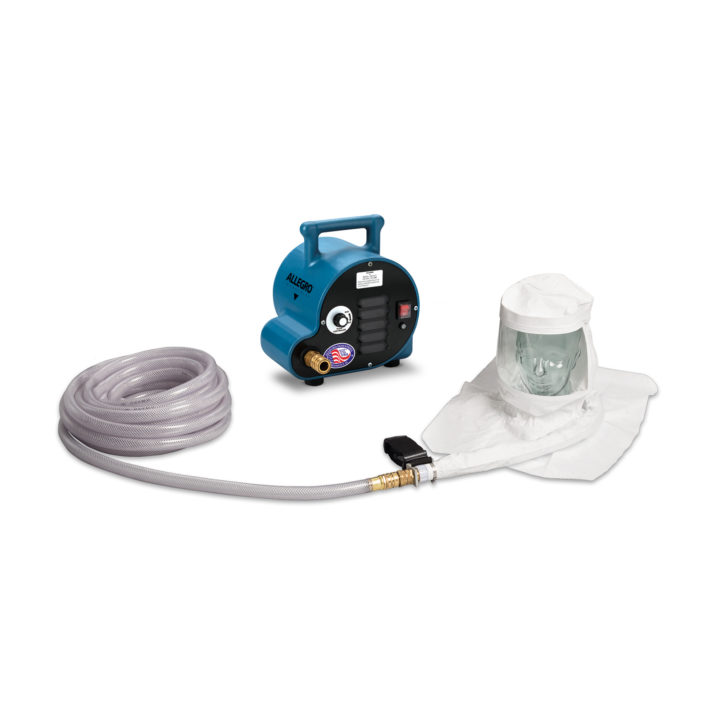 Single Worker Single Hood Breathing Air Respirator System, 50 ft Air Hose