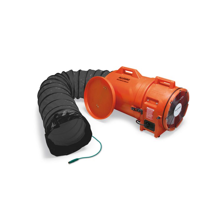 [ALG-9548-15] 12" Explosion Proof (EX) Plastic Axial Blower with Cartridge and 15' Duct