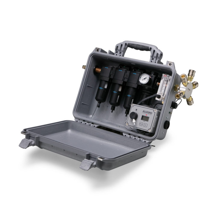 Five-worker transport air filter panel with AC/DC CO monitor