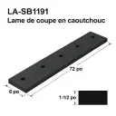 Lame de coupe en caoutchouc 1-1/2 po x 6 po x 72 po (1000-3000)