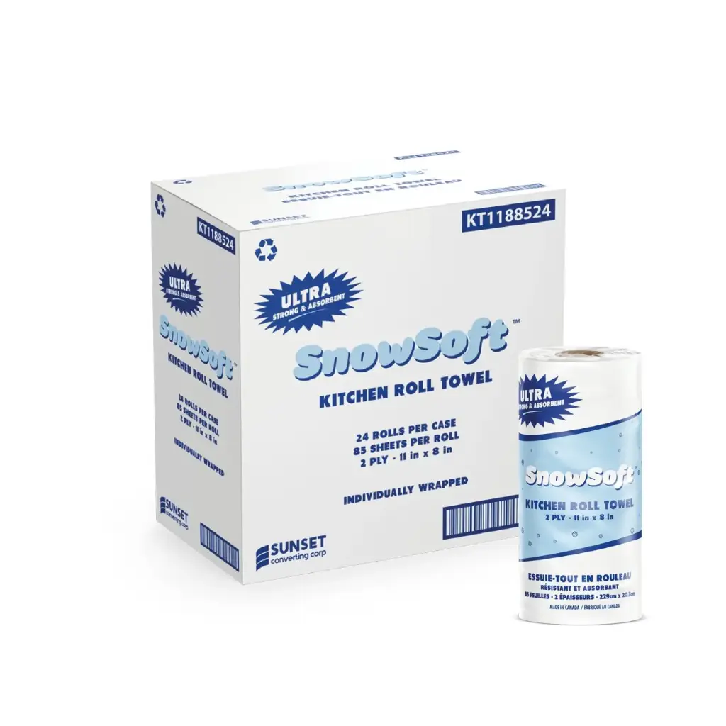[SNS-KT1188524] Snow Soft Papier essuie-tout 2 épaisseurs en rouleau de 85 feuilles