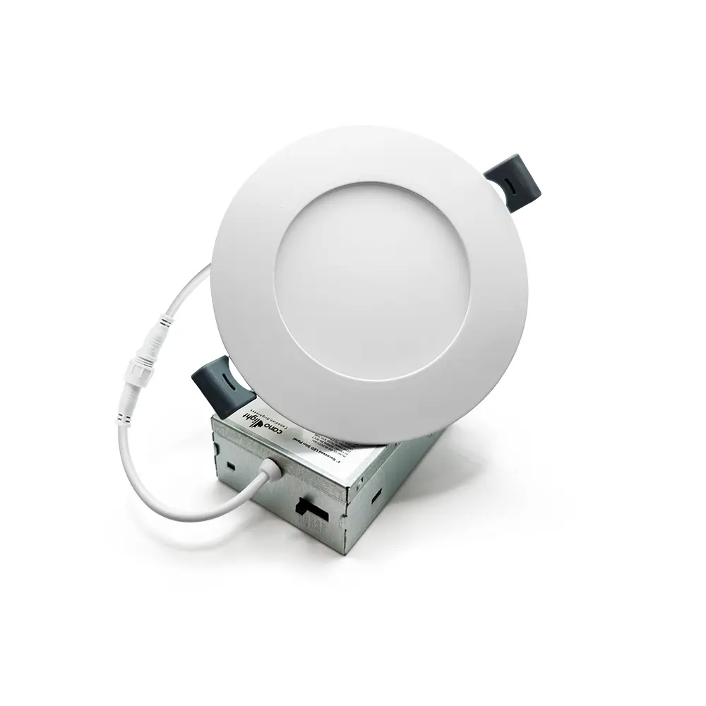 [CAN-CL-DS-49-5CCT-WH] 4" Ultra-thin LED recessed ceiling light 9W 800lm 5 adjustable CCT white finish