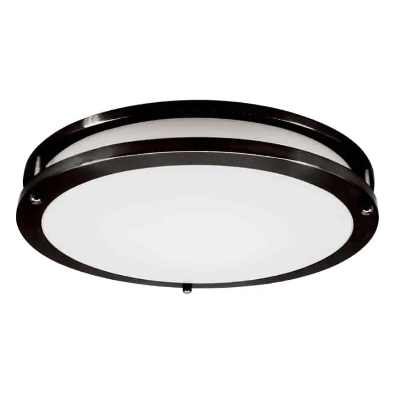 [VO-RF18W38-120-D-5WAY-BK] Plafonnier en surface rond 18" DEL 5 puissances ajustables 22W-38W 5 CCT sélectionnables noir