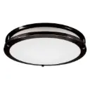 18" round surface-mounted LED ceiling light with 5 adjustable power levels 22W-38W 5 selectable CCT black