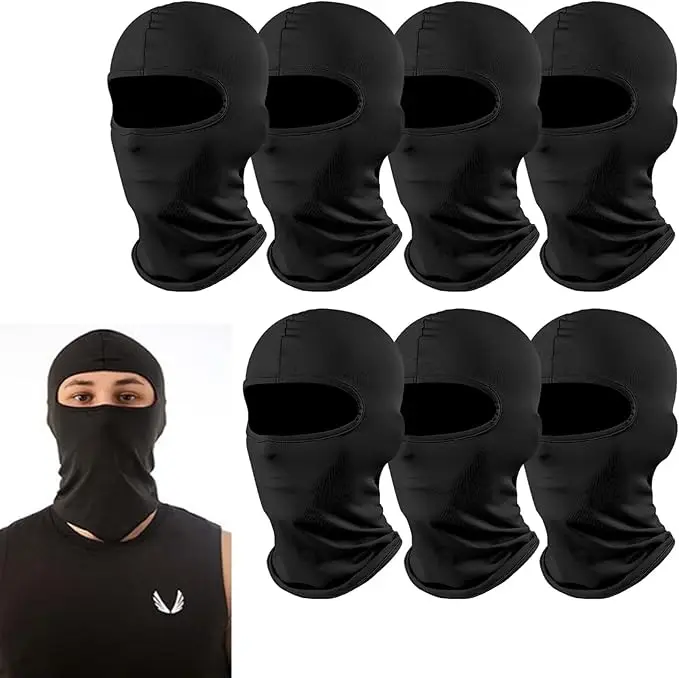 Balaclava en leica noir, paquet de 7