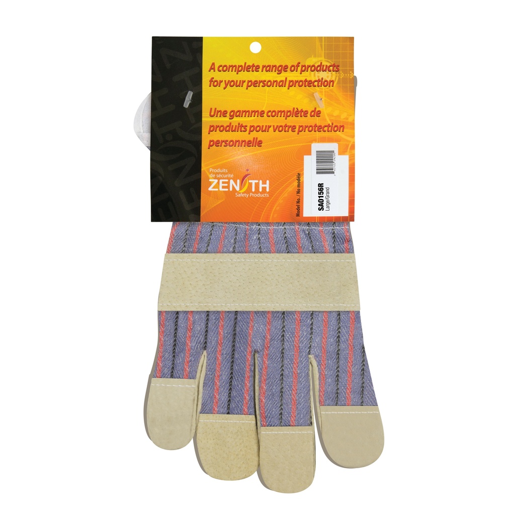 [ZEN-SAO156R] Gants d'ajusteur à confort supérieur taille Grand poignet Sécurité doublure Coton