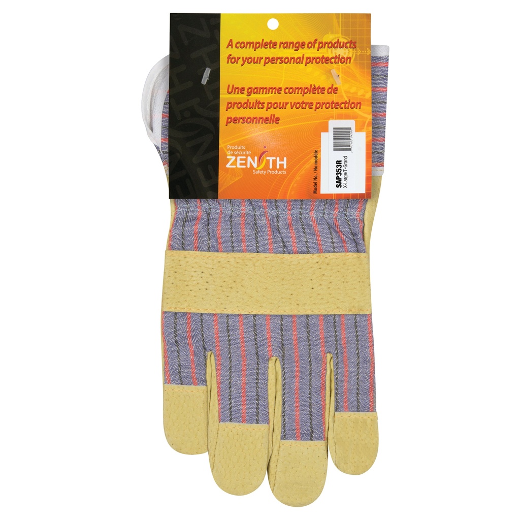 [ZEN-SAP353R] Gants d'ajusteur à confort supérieur taille T-Grand poignet Sécurité doublure Coton