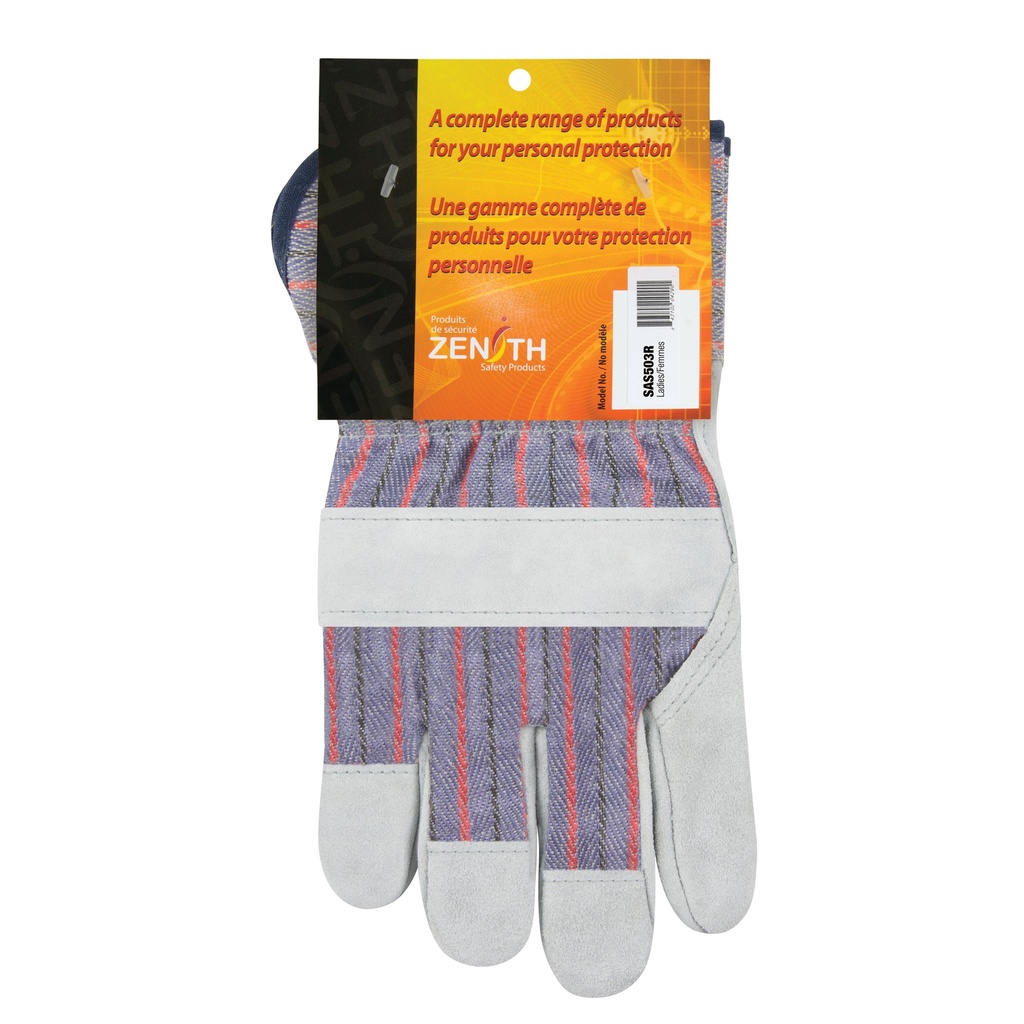 [ZEN-SAS503R] Gants d'ajusteur à paume sèche de première qualité taille Dames poignet Sécurité doublure Coton
