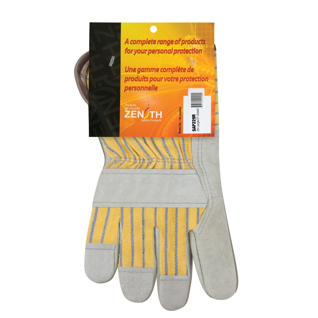 [ZEN-SAP229R] Gants d'ajusteur de qualité supérieure taille 2T-Grand poignet Sécurité doublure Coton