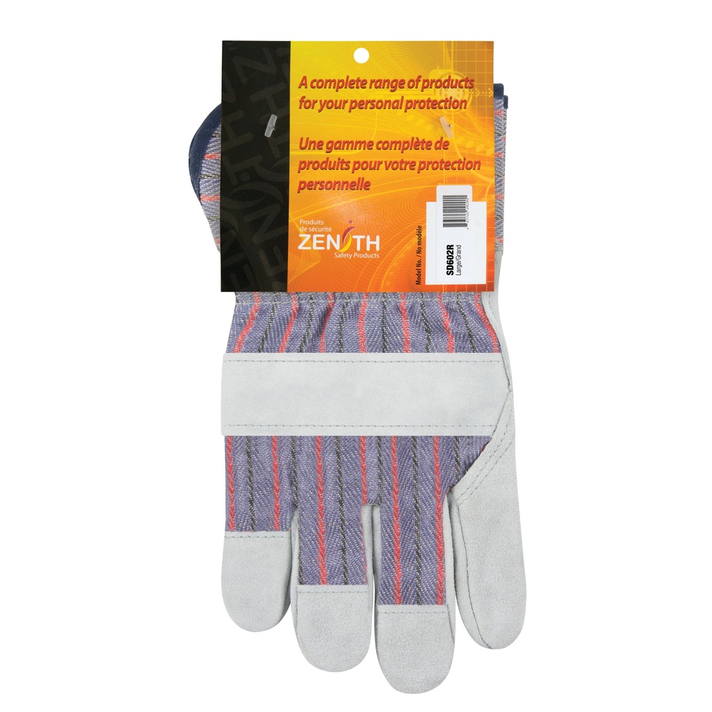 [ZEN-SD602R] Gants d'ajusteur de qualité supérieure taille Grand poignet Sécurité doublure Coton