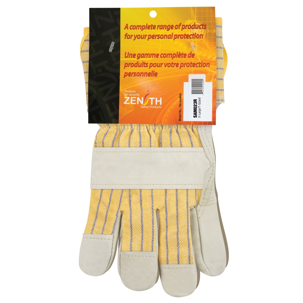 [ZEN-SAM023R] Gants d'ajusteur doublés pour l'hiver à paume renforcée taille T-Grand poignet Sécurité doublure Molleton de coton