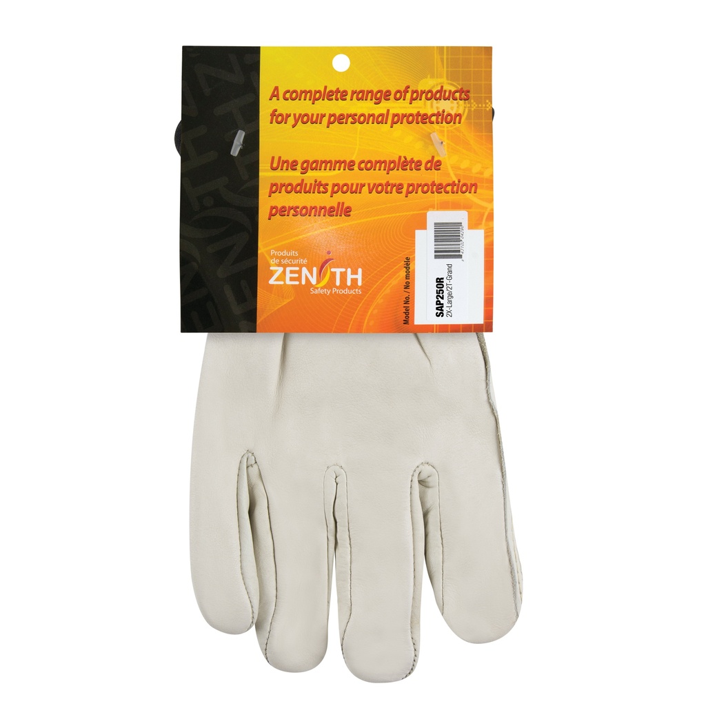 [ZEN-SAP250R] Gants de conducteur doublés pour l'hiver d'usage standard taille 2T-Grand doublure Molleton