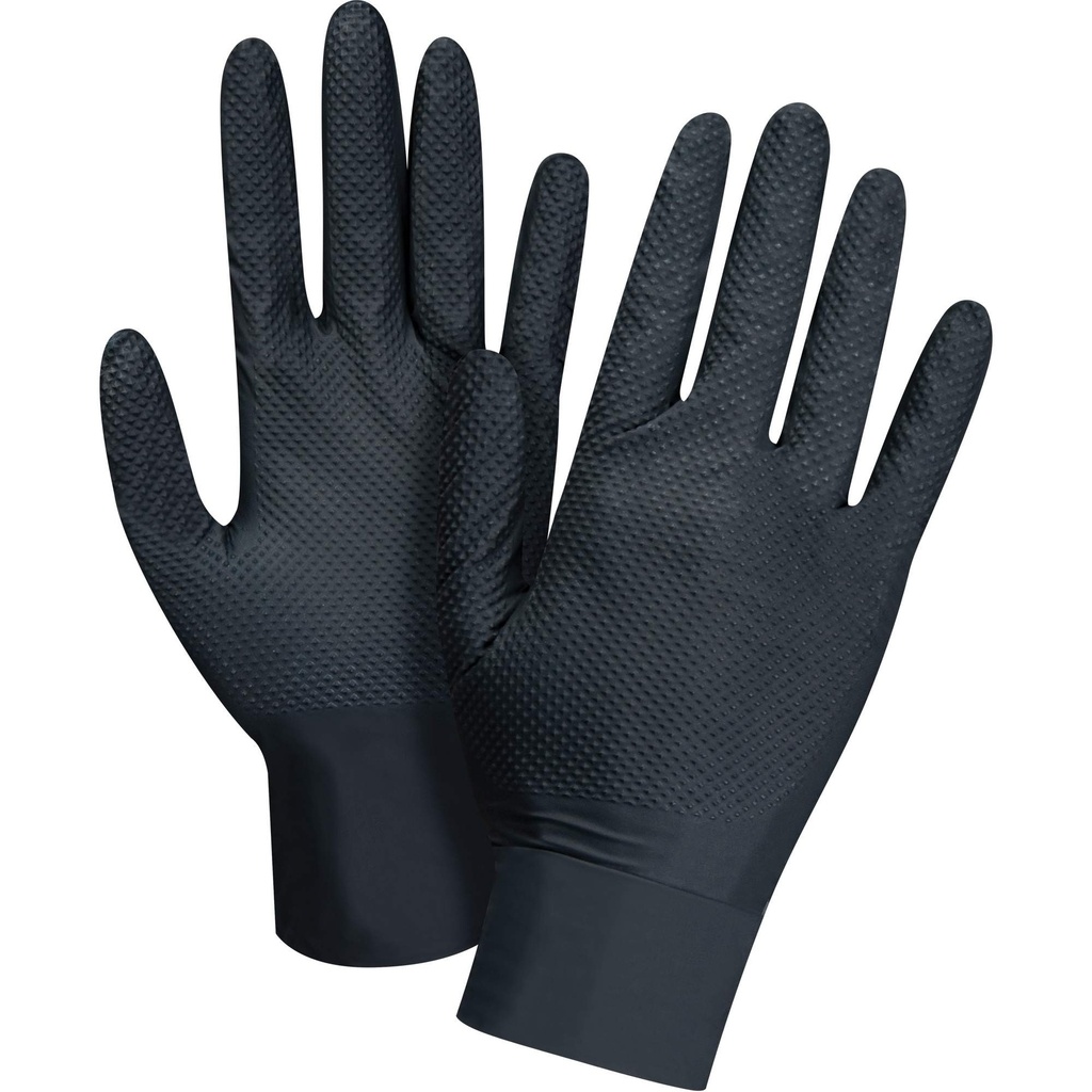 Gants jetables en nitrile noir 8 mil classe 2 non-poudrés 2X-Large 100/Bte