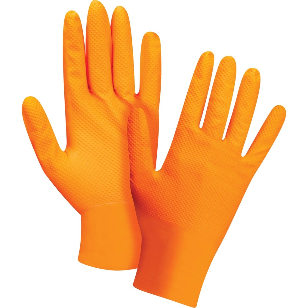 [ZEN-SHJ695] Gants d'examen de poids lourd à prise tactile taille Moyen Nitrile