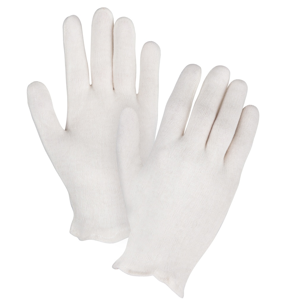 [ZEN-SEE785] Gants d'inspection de poids moyen taille Dames Poly/coton poignet À ourlet