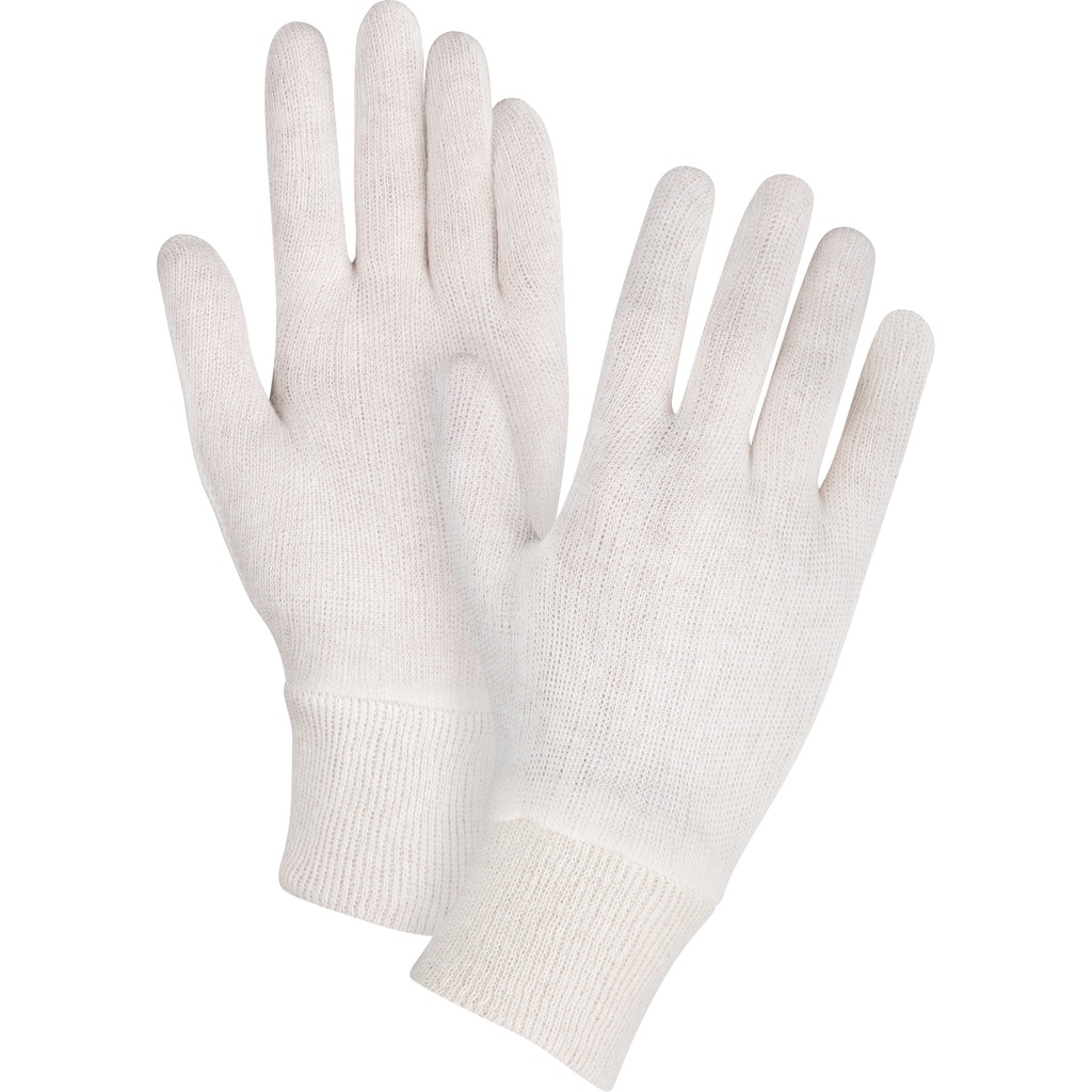 Gants d'inspection de poids moyen taille Hommes Poly/coton poignet Poignet en tricot