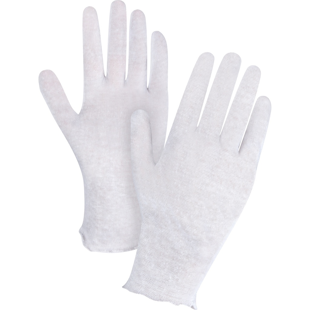 [ZEN-SEE783] Gants d'inspection légers taille Dames Poly/coton poignet Non ourlé