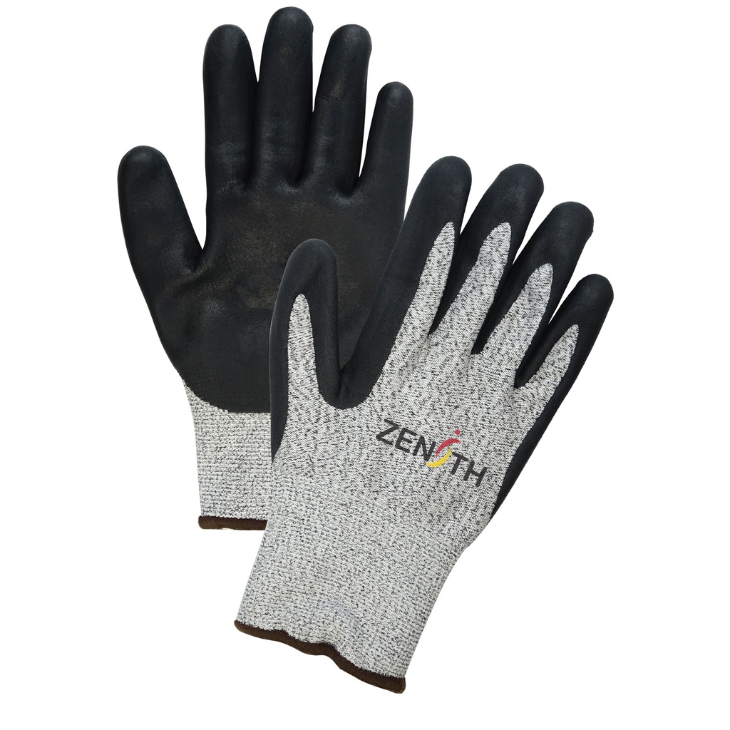 [ZEN-SGF952] Gants élastiques sans coutures résistants à la coupe pour températures froides taille 2T-Grand/11 PEHP paume enduite de Mousse de nitrile