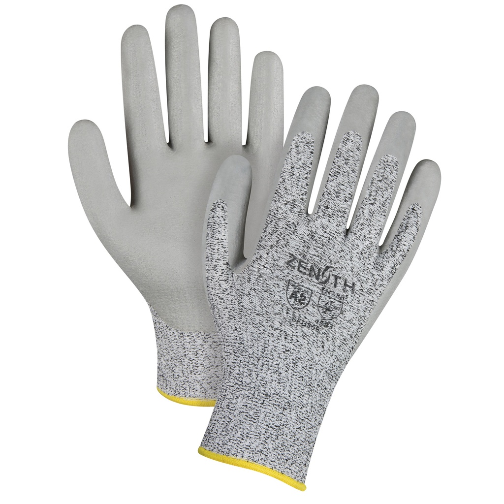 [ZEN-SFU854] Gants élastiques sans coutures résistants à la coupe taille Grand/9 PEHP paume enduite de Mousse de nitrile
