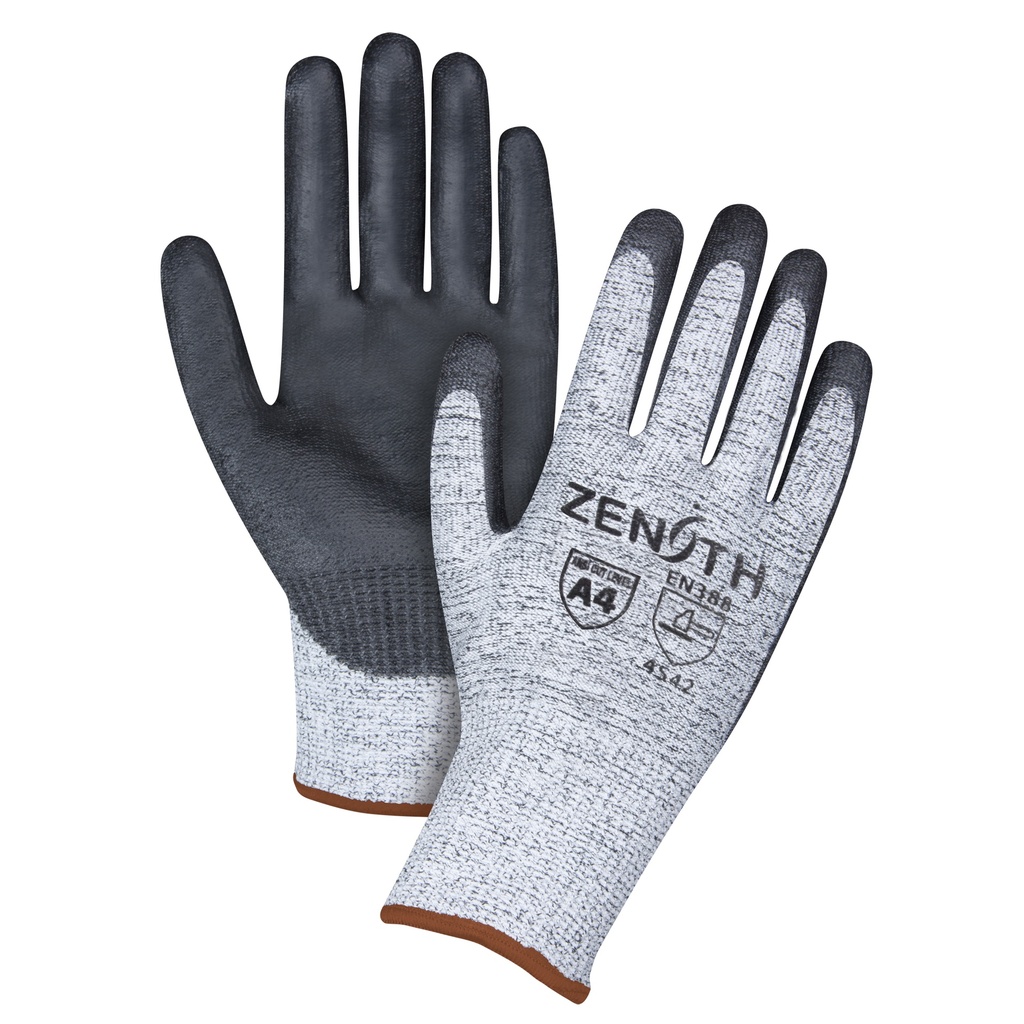 [ZEN-SEF168] Gants élastiques sans coutures résistants à la coupe taille Grand/9 PEHP paume enduite de Polyuréthane
