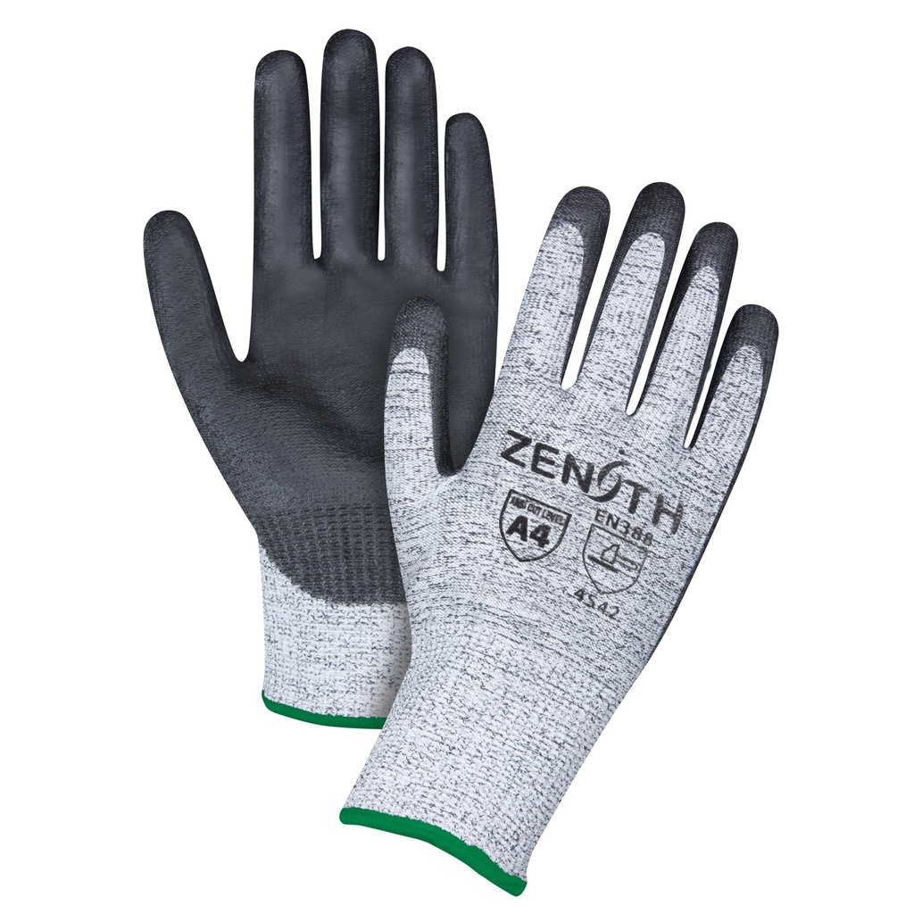 [ZEN-SEF167] Gants élastiques sans coutures résistants à la coupe taille Moyen/8 PEHP paume enduite de Polyuréthane