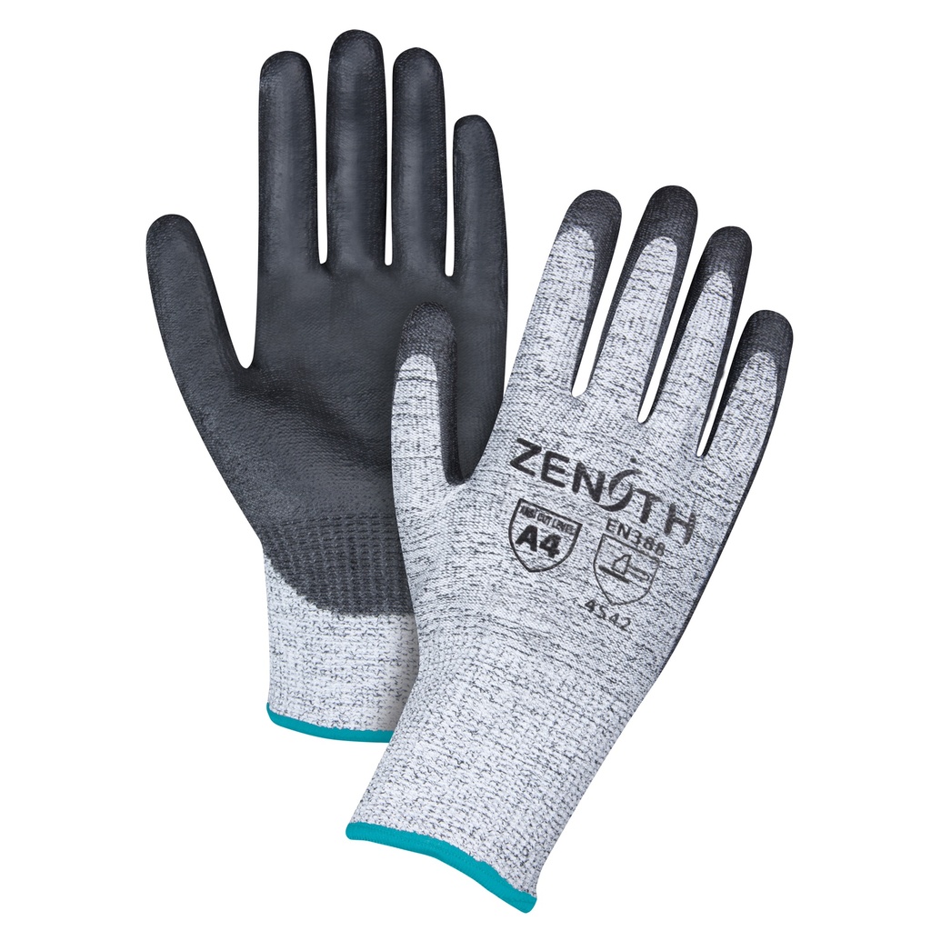 [ZEN-SEF169] Gants élastiques sans coutures résistants à la coupe taille T-Grand/10 PEHP paume enduite de Polyuréthane