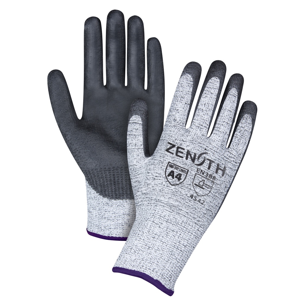 [ZEN-SFU948] Gants élastiques sans coutures résistants à la coupe taille T-petit/6 PEHP paume enduite de Polyuréthane